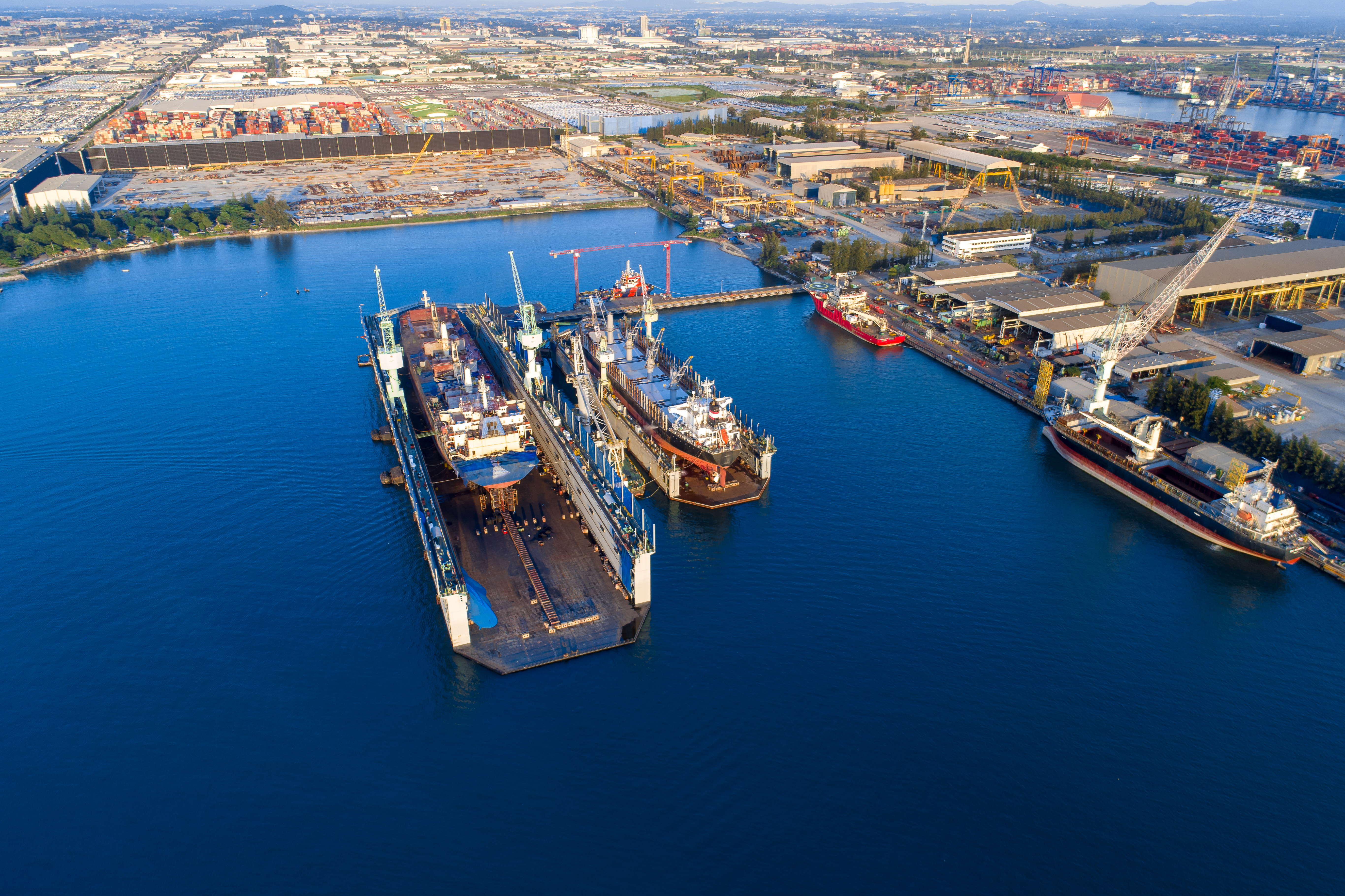 Ships at the shipyard